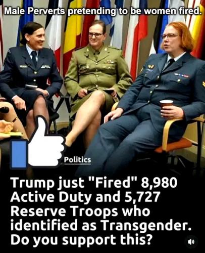 Trump Fires Military's Twisted Sisters