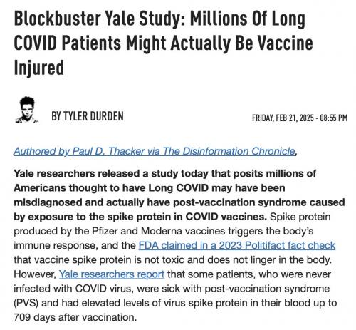 Yale Vax not long covid