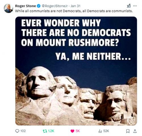 Mount Rushmore s NO Democrats