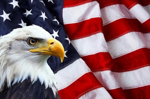 Flag - With eagle on left