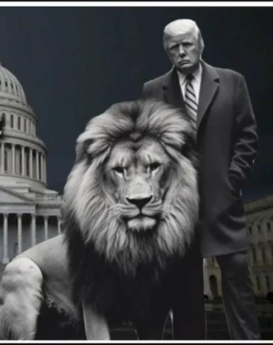 TrumpLion b and w