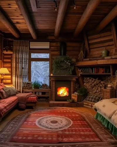 Winter Fireplace