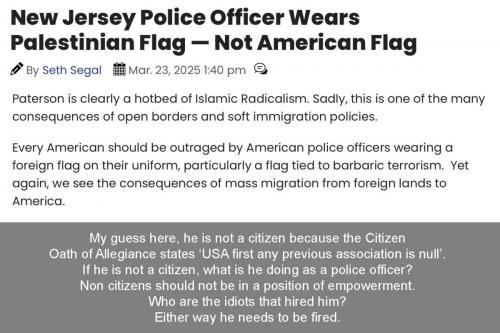NJ cop & flag