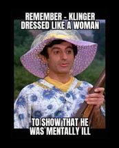 klinger's mental illness