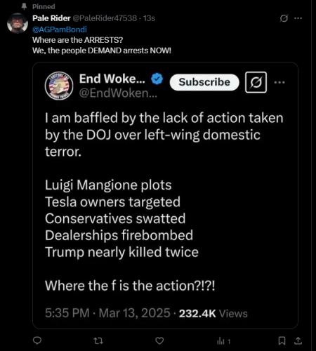 Where are the arrests tweet