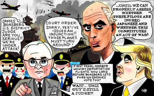 Judge Boasberg President Donald Trump Political cartoon