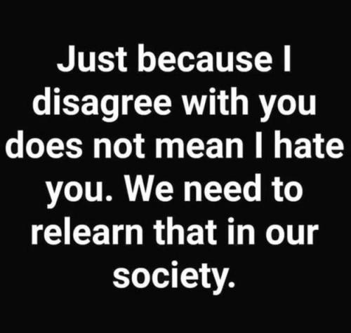 Just because I disagree