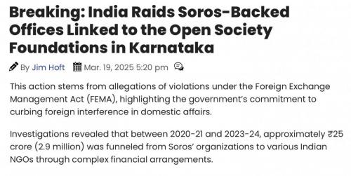 India raids Soros