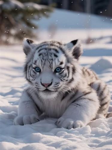 Baby white tiger