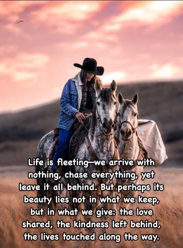 Life is fleeting