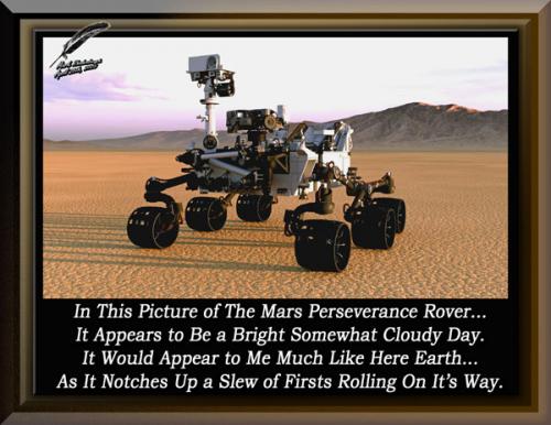Mars Perseverance Rover ~Rolling Along on a Cloudy Day~