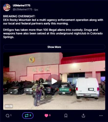 Rocky Mountain DEA Multi-Agency Operation Took Over 100 Illegals into Custody