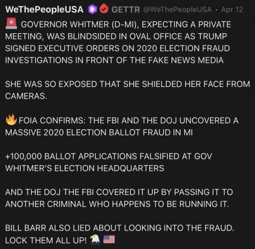 Whitmer hides