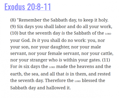 Exodus 20:8-11