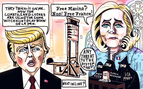 President Donald Trump Marine Lepen