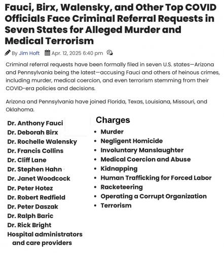 Covid charges