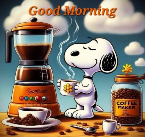 040825 - GM coffee & Snoopy