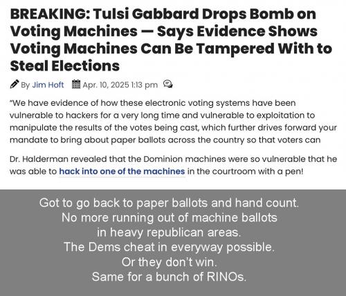 Tulsi on vote mach