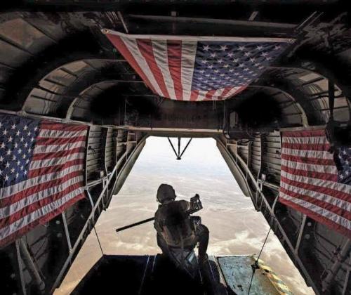 Flag - In rear of plane