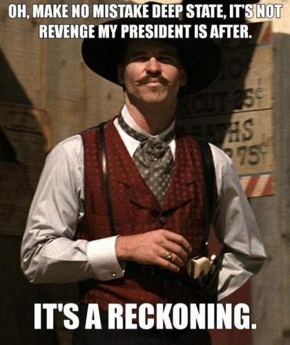 A reckoning!