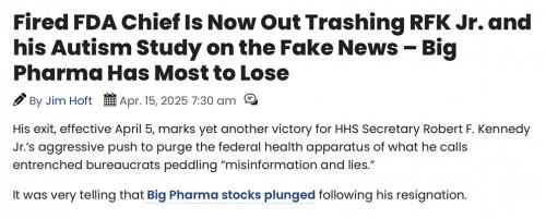 FDA chief fired