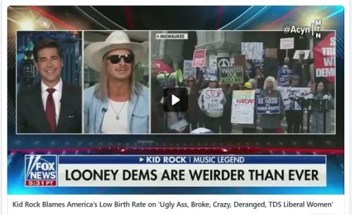 Kid Rock blames ugly women screenshot