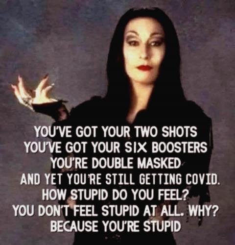 Morticia on COVID