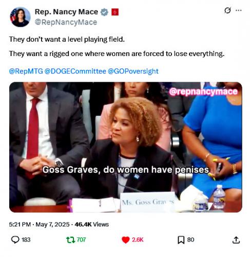 Nancy Mace Defending Women