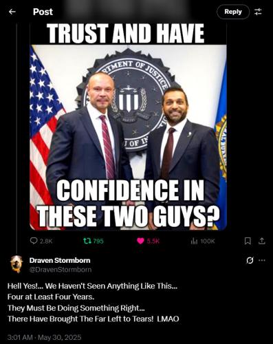 Patel and Bongino
