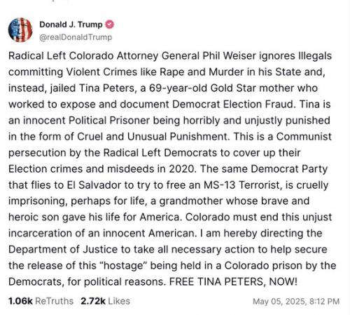 Free Tina Peters now