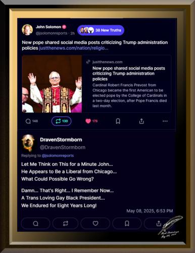 John Solomon New Pope Post on Truth Social