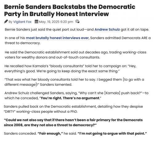 Bernie on dems