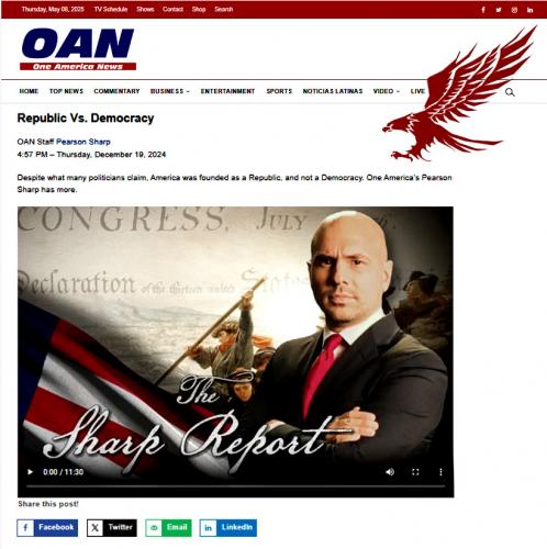 Pearson Sharpe Report ~Republic Vs. Democracy~