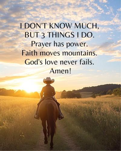 Three things I do know