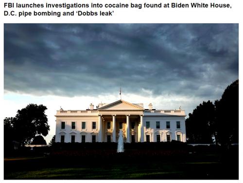 Biden White House ~FBI Launches Investigation into Cocaine Bag~