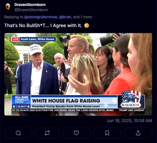 White House Flag Raising ~Replying to Steve Gruber~ 2