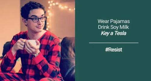 Pajama boy is resisting