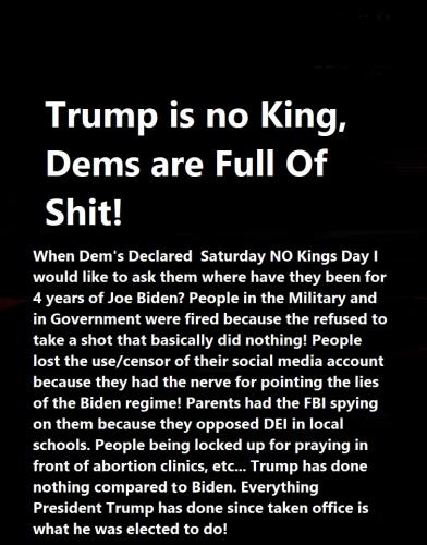 No Kings, No Dems