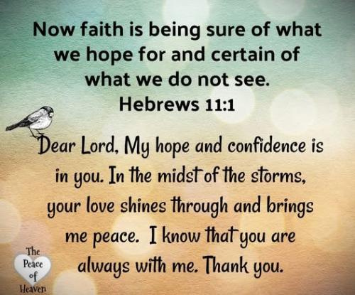 061225 - Faith being sure; Heb 11-1
