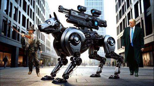 Military Robotic War Dog Bullet Proof Test