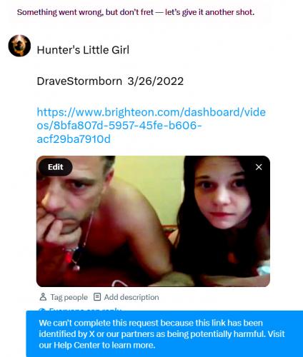 Elon X Censorship ~Hunter's Little Girl~