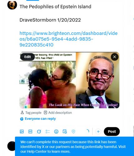 Elon X Censorship ~The Pedophiles of Epstein Island ~
