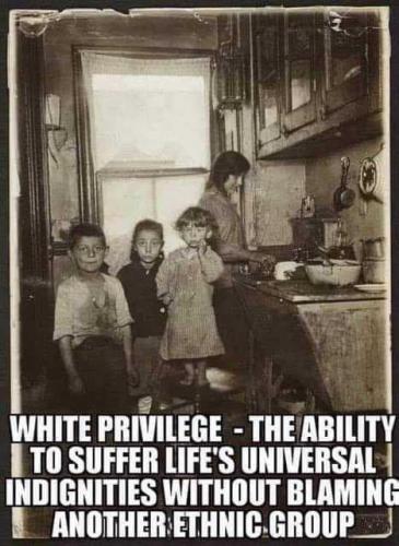 it's a privilege to be white
