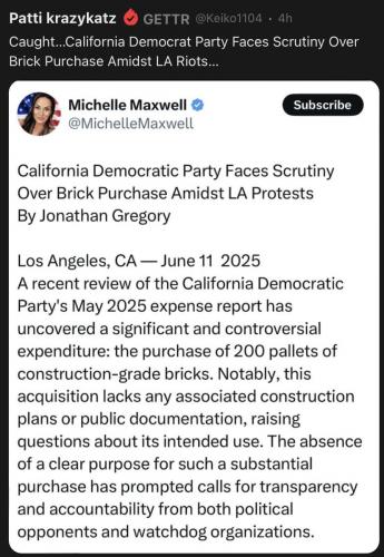 CA dems & bricks