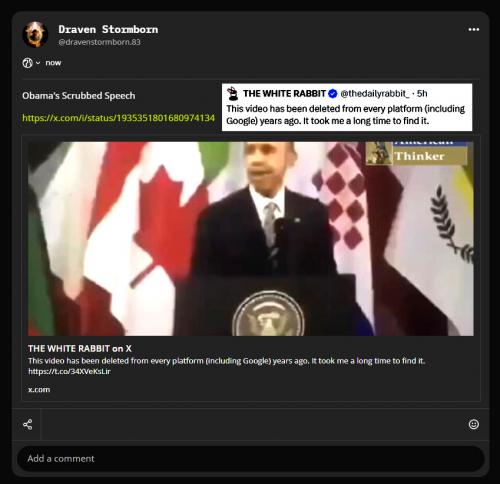 Obama's Scrubbed Speech