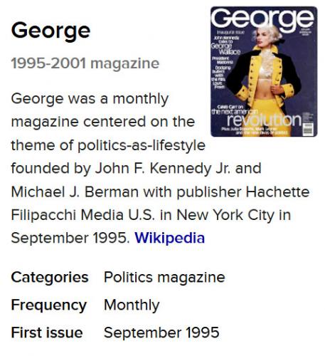 George Monthly Magazine  ~Trump Assassination Prediction~ JFK's in 1995