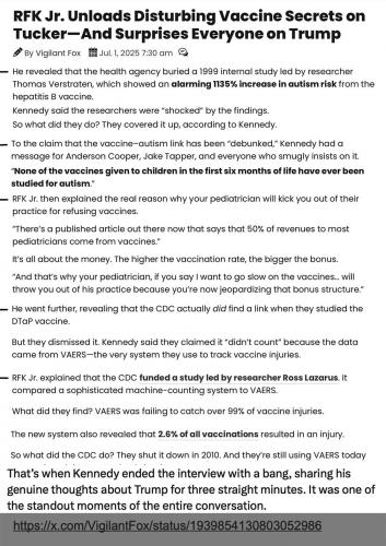 RFKj vax secrets