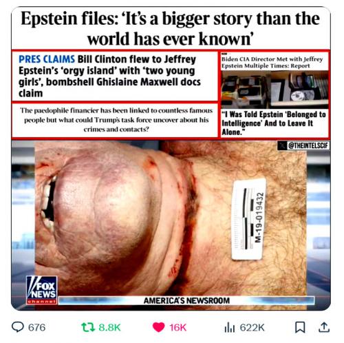Epstein Files ~It's a Bigger Story Than The World Has Ever Known~