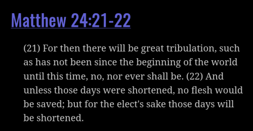 Matthew 24:21-22