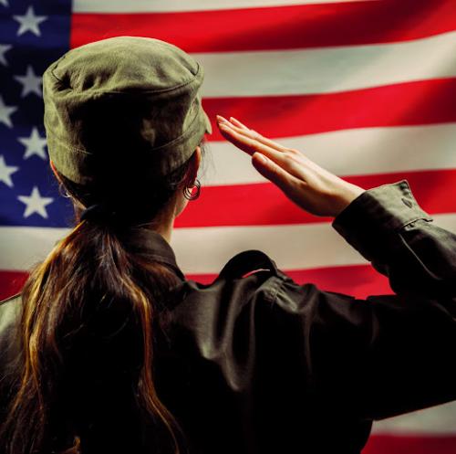 Flag - Soldier saluting 2